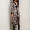 Lipsy Neutral Animal Printed Long Sleeve Jersey Shirt Dress