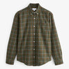 Green Check Long Sleeve 100% Cotton Oxford Shirt