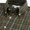 Green Check Long Sleeve 100% Cotton Oxford Shirt