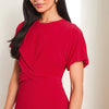 Lipsy Red Cross Front Underbust Jersey Midi Dress