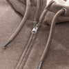 Neutral Borg Fleece Lined Zip Up Hoodie