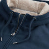 Navy Blue Borg Fleece Lined Zip Up Hoodie