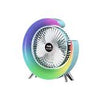 G shape rgb light fan